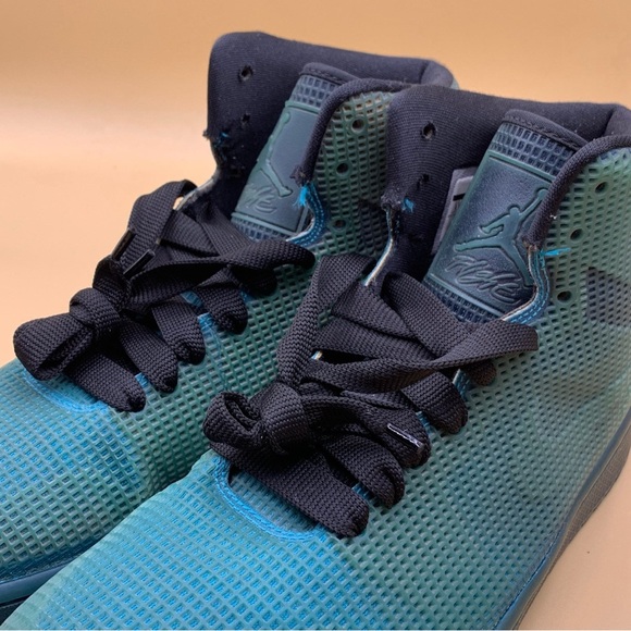 Air Jordans Green Rubber Jordan 1 Retro 4Lab1 Tropical Teal Sneakers Men's 9.5 - Picture 7 of 10